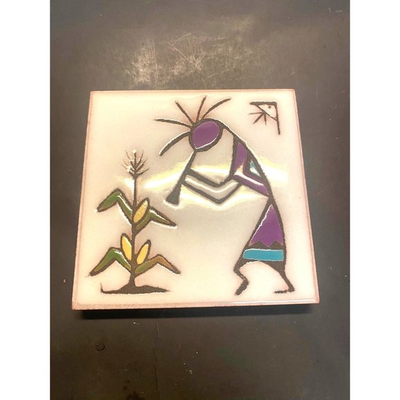 Mag Mor Other - Vintage Mag Mor KOKOPELLI Dancing Native Trivet Tile By Christine Fitzgerald